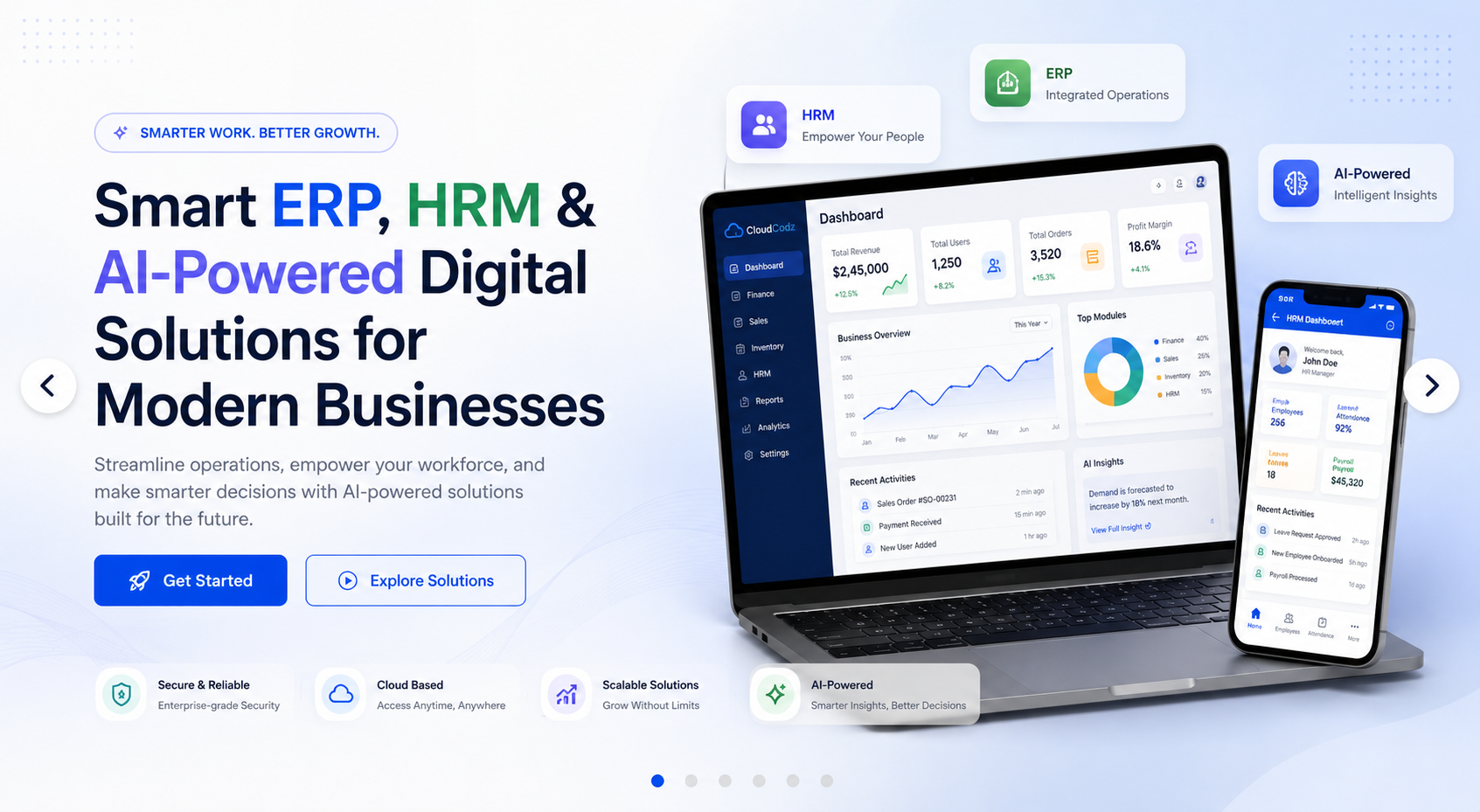 Smart ERP, HRM & AI-Powered Digital Solutions for Modern Businesses